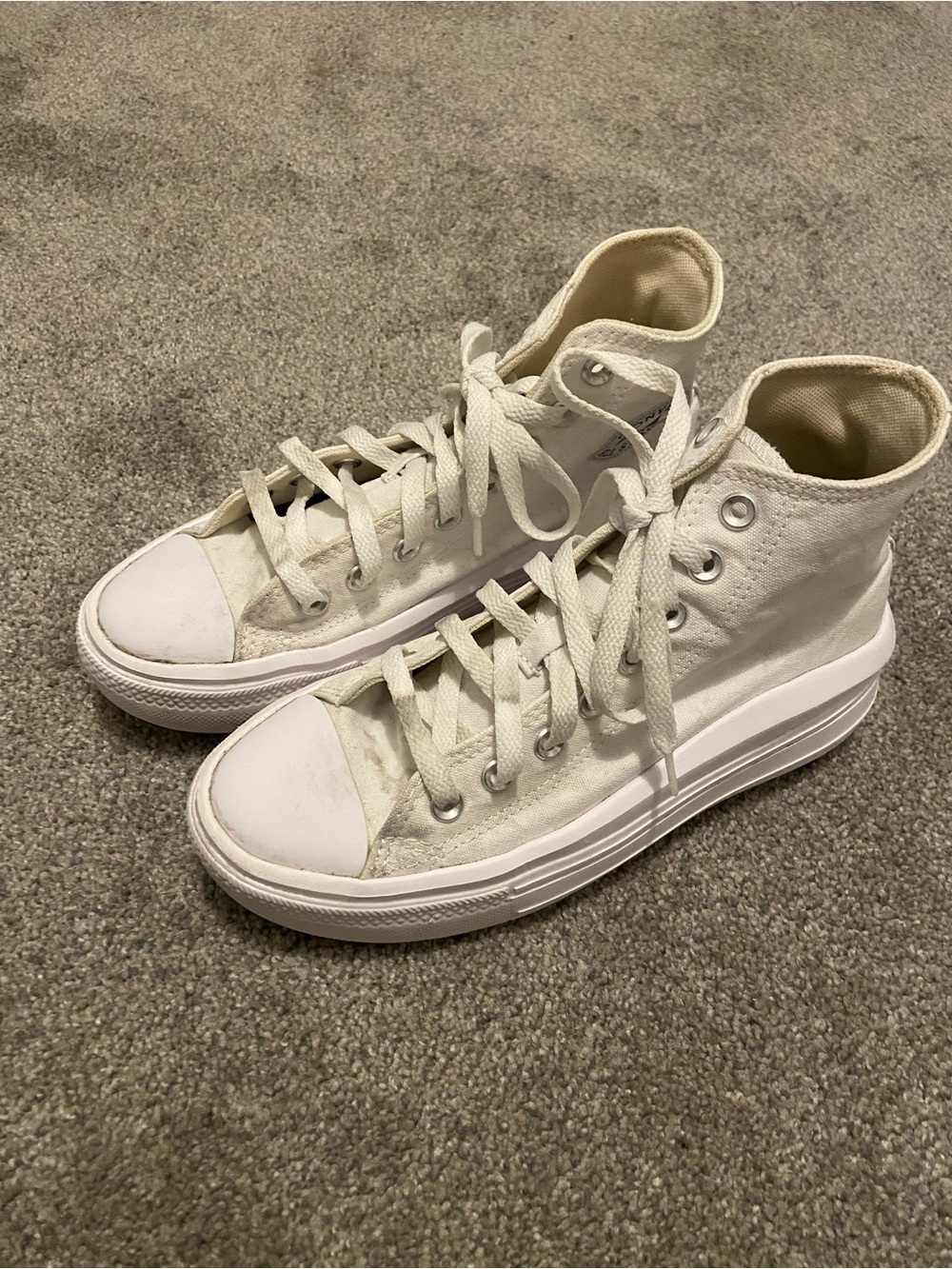 Converse Chuck Taylor All Star Move Platform High Top White Sneakers